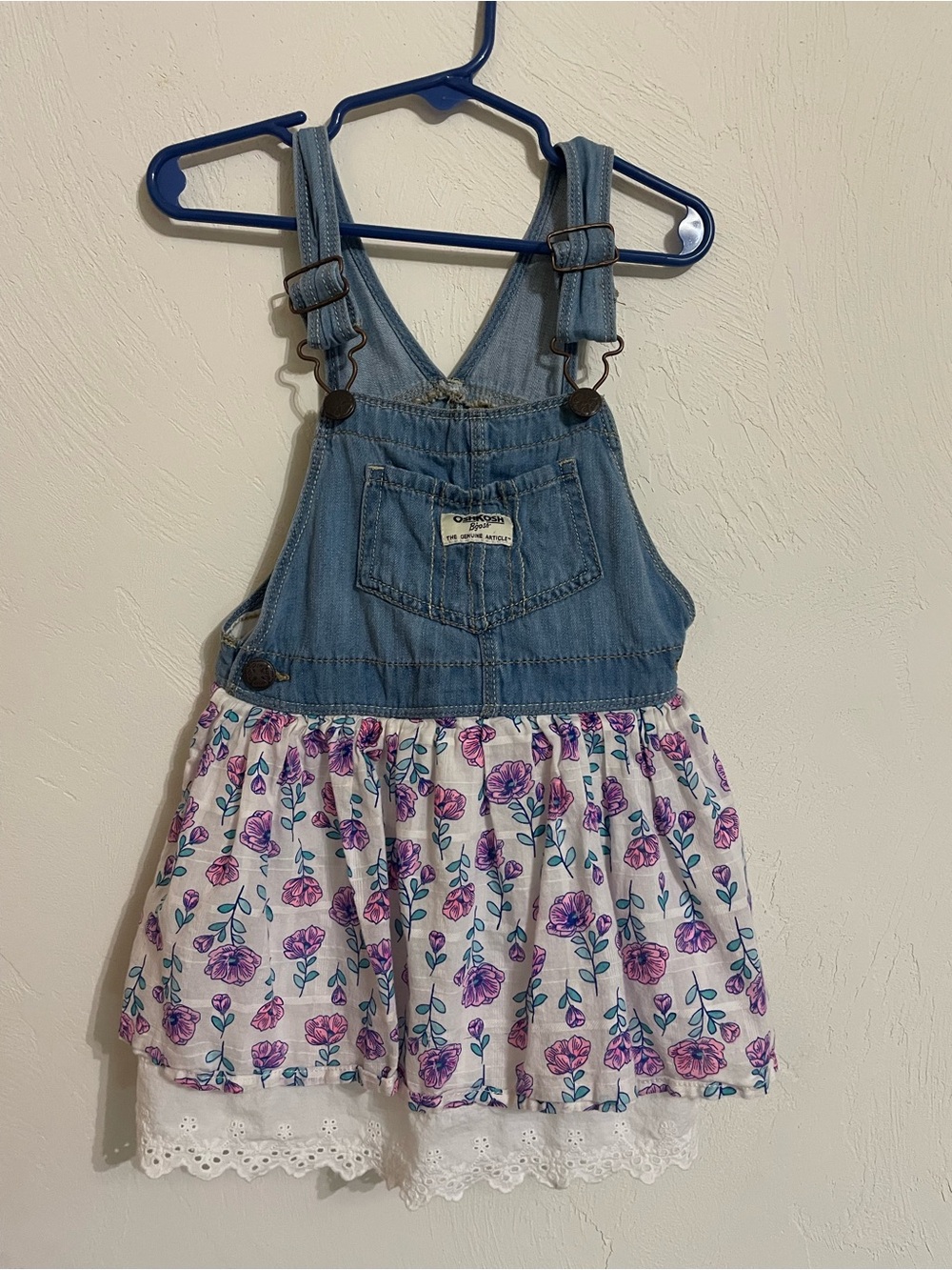 Oshkosh B’Gosh 4T floral overall dress